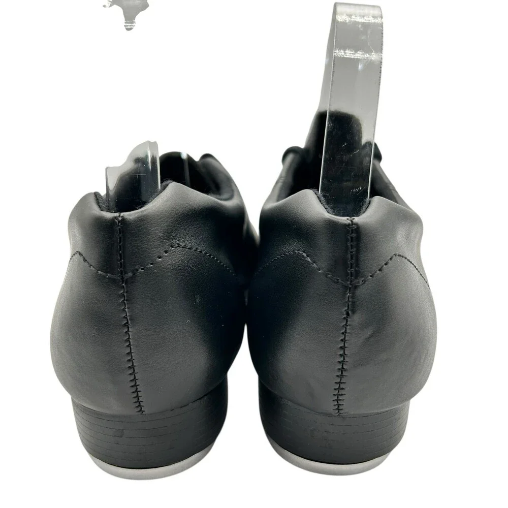 Capezio CG17 Black Leather Lace Up Tap Dance Shoes Women's Size 10 Wide